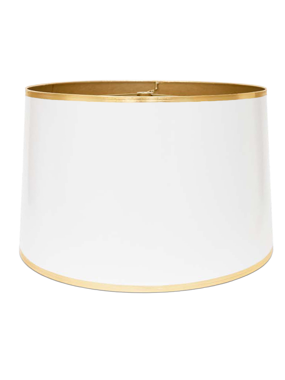 Semi Flare - White w/ Gold Banding - Painted Gold